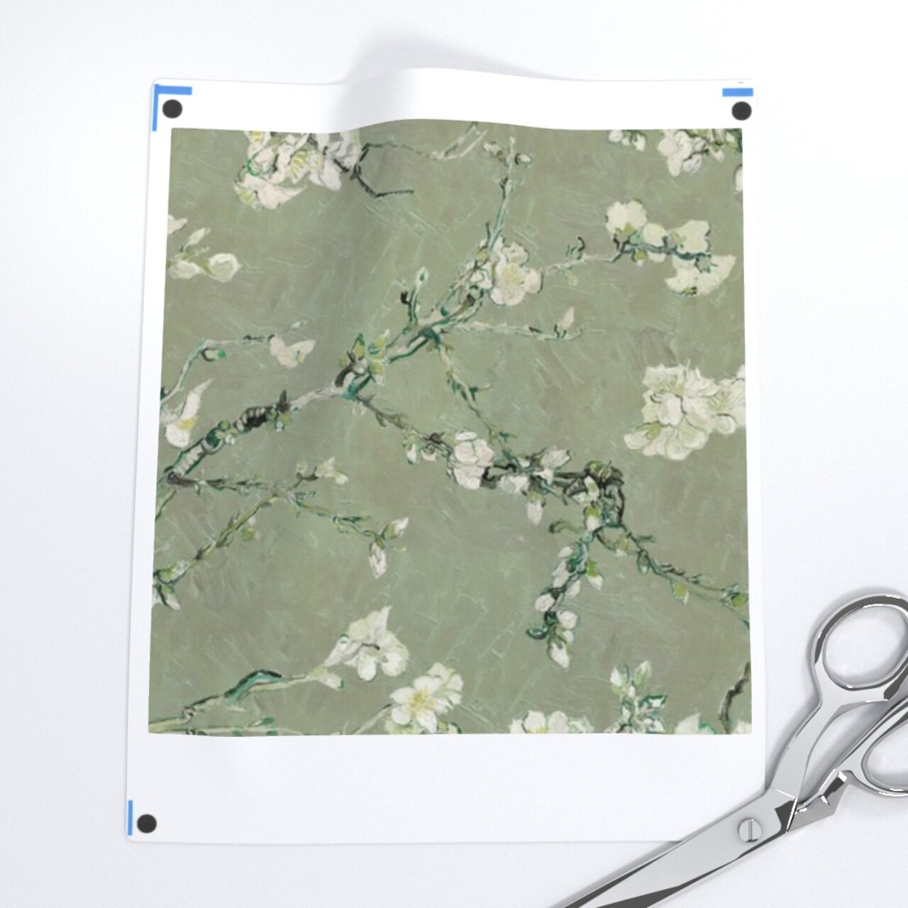Impressionist Spring Bloom Sage Green Floral Botanical Nature Leaf Delicate Custom Removable Wallpaper by Spoonflower Peel & Stick Wallpaper 2FT Wide